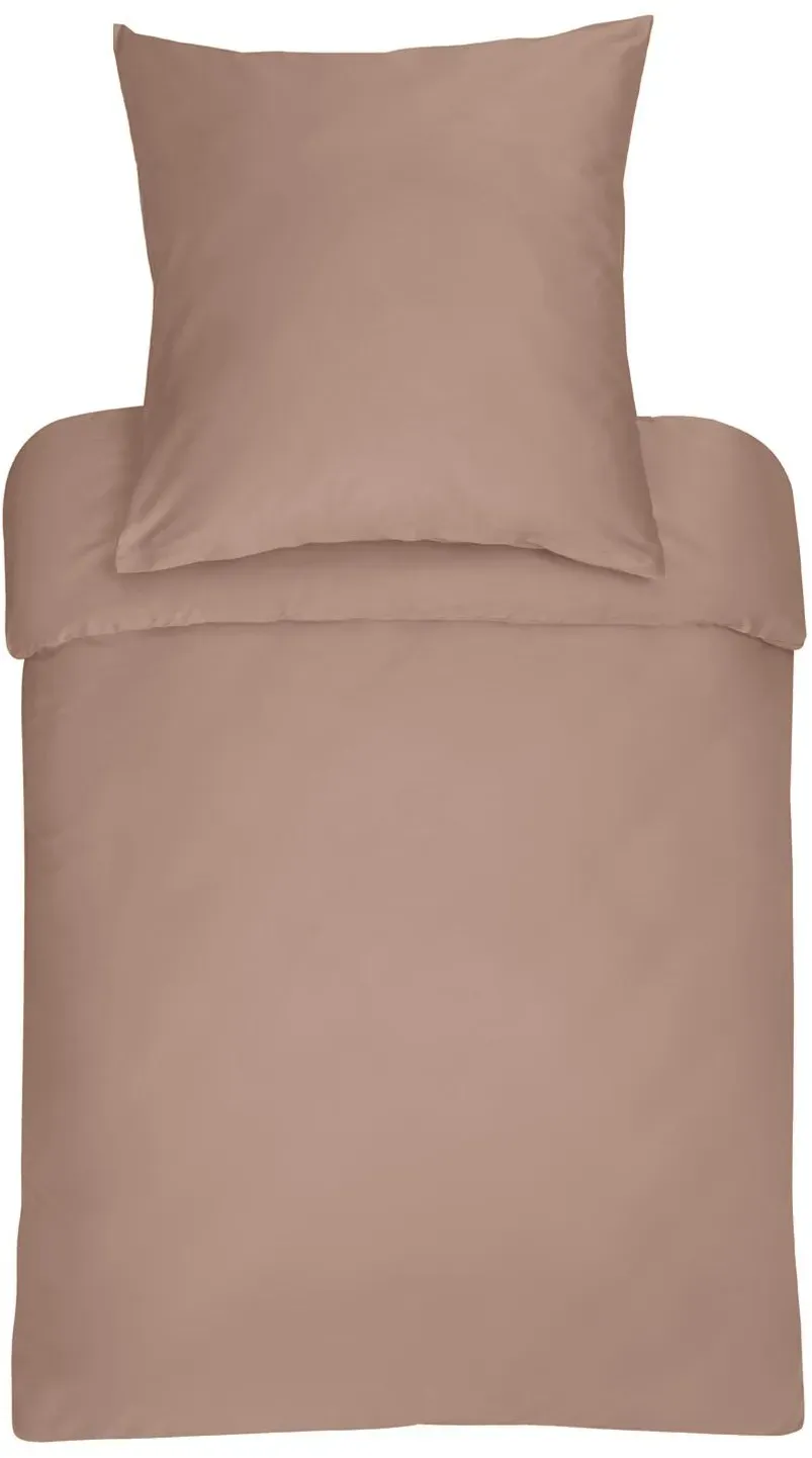 Bassetti Mako-Satin Bettwäsche Uni Bettbezug einzeln 200x200 cm | quarzo-Q3 - braun