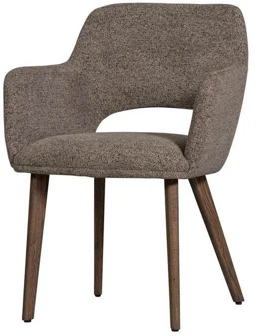 2er-Set DAHEIM Stuhl Murata Stoff Grau Taupe