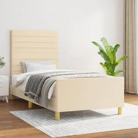 vidaXL Bettgestell 100 x 200 cm Creme
