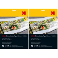 KODAK T-Shirt Transfers - T-Shirt zum Erstellen und Personalisieren, Hochwertiges Thermotransferpapier, Software Inklusive, Langlebig - Weiß (Packung mit 2)