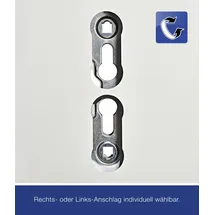 Hörmann T30 H8-5 links 87,5 x 125 cm grauweiß