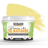 SEEBAUER diy® Silikatfarbe Gelb für Innen (No. 453 Sun Flower 5,0 Liter) Mineralfarbe Gelbtöne hohe Deckkraft