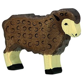 Holztiger Schaf, stehend, schwarz, 80075