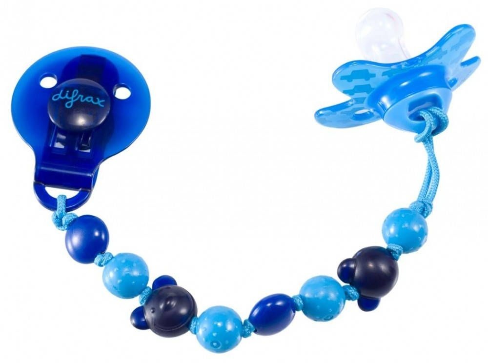 Difrax® Attache sucette à perles - Bleu Boy 1 pc(s) accessoire(s)