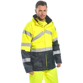 PORTWEST atmungsaktive Warnschutzjacke, wasserabweisend, 40+ UPF Gelb XXXL,