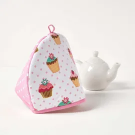 Homescapes Tea Cosy, – Stoff-Teewärmer Cupcakes