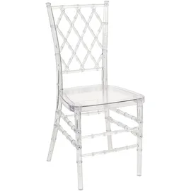 Beliani Esszimmerstuhl CLARION Kunststoff transparent 2er Set