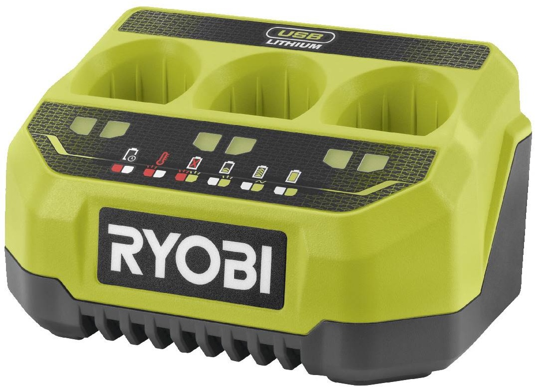 Ryobi USB Akku-Ladegerät 3er 4 V, Ladegerät 2,0 A Ladestrom, RC43P