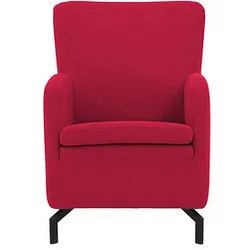 DOMO Collection Sessel Dallas rot schwarz Stoff