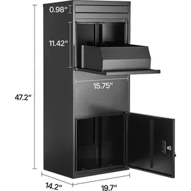 Vevor Paketbriefkasten schwarz