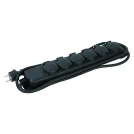 Brennenstuhl Steckdosenverteiler IP44 6-fach schwarz 2m H07RN-F 3G1,5