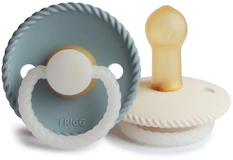 FRIGG Rope Night Size 2:6-18 months Schnuller Stone Blue Night/Cream Night 2 St.
