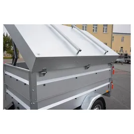 STEMA PKW-Anhänger, BxL: 108 cm x 201 cm, max. Nutzlast 603 kg - silberfarben