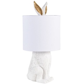 Clayre&Eef Clayre & Eef Tischlampe Kaninchen Ø 20x45 cm Weiß Kunststoff