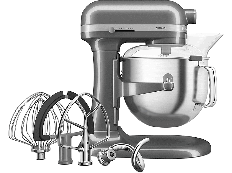 Preisvergleich Produktbild KITCHENAID 5KSM70SHXEMS Küchenmaschine Medallion Silber (Rührschüsselkapazität: 6,6 l, 375 Watt)