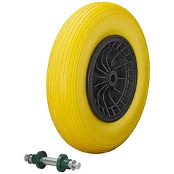 ProPlus 341568PU PU Reifen mit Kunststofffelge 16" inkl. Achse 20mm Ersatzrad