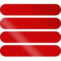 Hermann Schütz Aufkleber Reflektionsstreifen 8 cm x 1,5 cm rot
