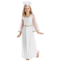 dressforfun Engel-Kostüm Mädchenkostüm zauberhafter Engel weiß 152 (12-14 Jahre) - 152 (12-14 Jahre)