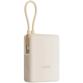 Xiaomi 22.5W Power Bank mit integriertem Kabel – Beige – 10000 mAh