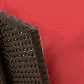 vidaXL Gartensofa mit Kissen Braun Poly Rattan