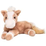 Uni-Toys - Pferd Hellbraun, liegend - superweich - 28 cm (Länge) - Plüsch-Pferd, - Plüschtier, Kuscheltier