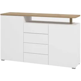 INOSIGN Aterno Kommode 154 x 94 x 40 cm Weiß / Natur