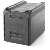 HENDI Thermo Catering Container, mit 5 Einschüben für GN-Behältern mit einem Abstand von 65mm, Thermo frontlader, 66L, 600x400x(H) 490mm, Polypropylen