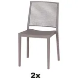 Siena Garden Stapelstuhl-Set Square 2-teilig Taupe