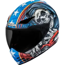 Icon Domain Revere Helm, weiss-rot-blau, Größe L für Männer