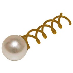Mex pro Hair Haarschmuck Spirale mit großer Perle, Gold (2 Stück)