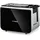 Bosch Toaster Styline TAT8613N, integrierter Brötchenaufsatz, Liftfunktion, Auftaufunktion, Abschaltautomatik, Brotzentrierung, 800 W, Edelstahl/schwarz