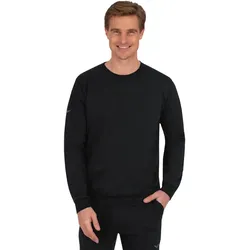 Sweatshirt TRIGEMA "TRIGEMA Sweatshirt aus Biobaumwolle", Herren, Gr. L, schwarz, 75% Baumwolle (Biobaumwolle kbA), 25% Baumwolle (recycelt), Basic, Sweatshirts