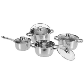 Mojawo Kochtopfset Topf-Set 8-tlg. Kochtopf + Glasdeckel