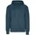 TRIGEMA Sweatjacke "TRIGEMA Sweatjacke mit Kapuze", Damen, Gr. XXXL, blau (jeans, melange), 70% Baumwolle, 30% Polyester, Basic, Sweatjacken