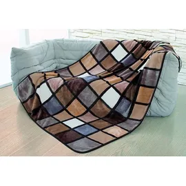 Gözze Antigua Kuscheldecke 150 x 200 cm Braun/Grau/Schwarz/Weiß