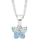 Amor Kette mit Anhänger Schmetterling Preciosa Crystal blau