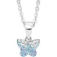 Amor Kette mit Anhänger Schmetterling Preciosa Crystal blau