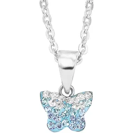 Amor Kette mit Anhänger Schmetterling Preciosa Crystal blau