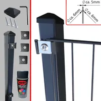 fa-bausysteme Doppelstabzaun Anthrazit 6-5-6 Plättchen 1230 mm 40 m