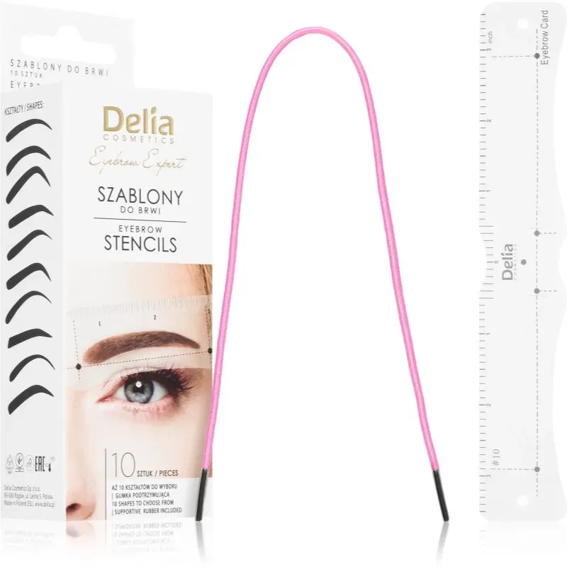 Delia Cosmetics Eyebrow Expert Eyebrow Stencils Schablonen für die Augenbrauen 1 St.