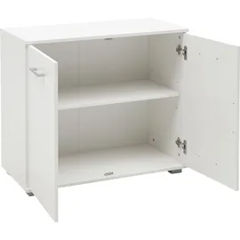 Priess Hochkommode Lindau 82 x 71 x 38 cm Braun / Weiß