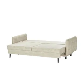 Sofa.de Schlafsofa Mikrofaser 2-Sitzer Beige