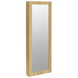 vidaXL Schmuckschrank mit Spiegel 37,5x10x106 cm