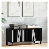 vidaXL Schallplattenschrank Schwarz Eiche 100x38x48 cm