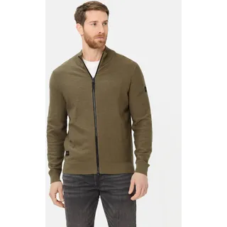 CAMEL ACTIVE Strickjacke aus reiner Baumwolle oliv S