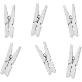 Partydeco Wäscheklammern Mini 20St. Weiss