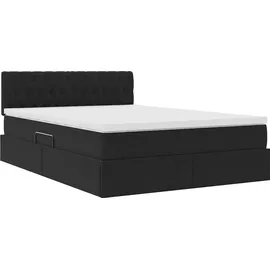 vidaXL Aufbewahrungsbett 140 x 200 cm Schwarz