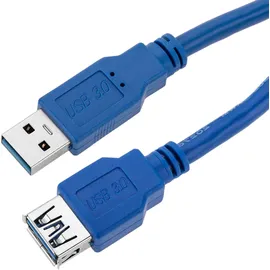 TECHLY ICOC-U3-AA-10-EX USB3.0 Verlängerungskabel Stecker Typ-A - Buchse Typ-A, Blau m