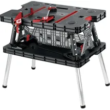 KETER faltbare Werkbank 85 x 75.5 x 55cm Grau, Rot