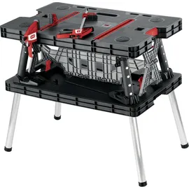 KETER faltbare Werkbank 85 x 75.5 x 55cm Grau, Rot